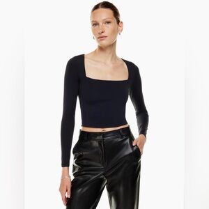 Babaton Contour Long Sleeve Crop Top Small NWOT